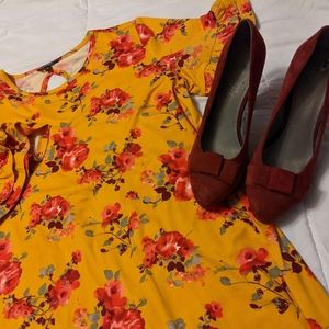 George Ruffle Sleeve Dress